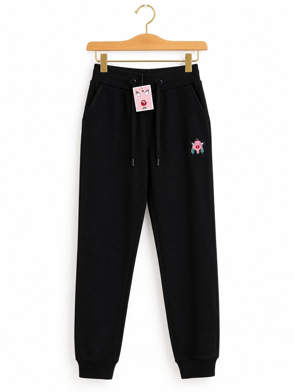 Badgley Mischka Black Terry Cloth Jogger Pants Sz S